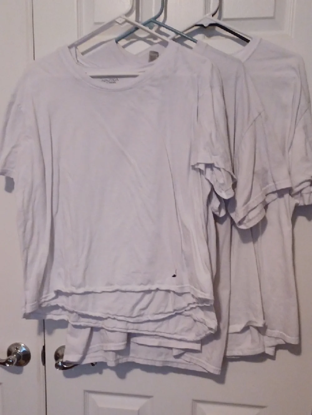-- 5 White Crew Neck T-Shirt Men's Size XLarge Casual